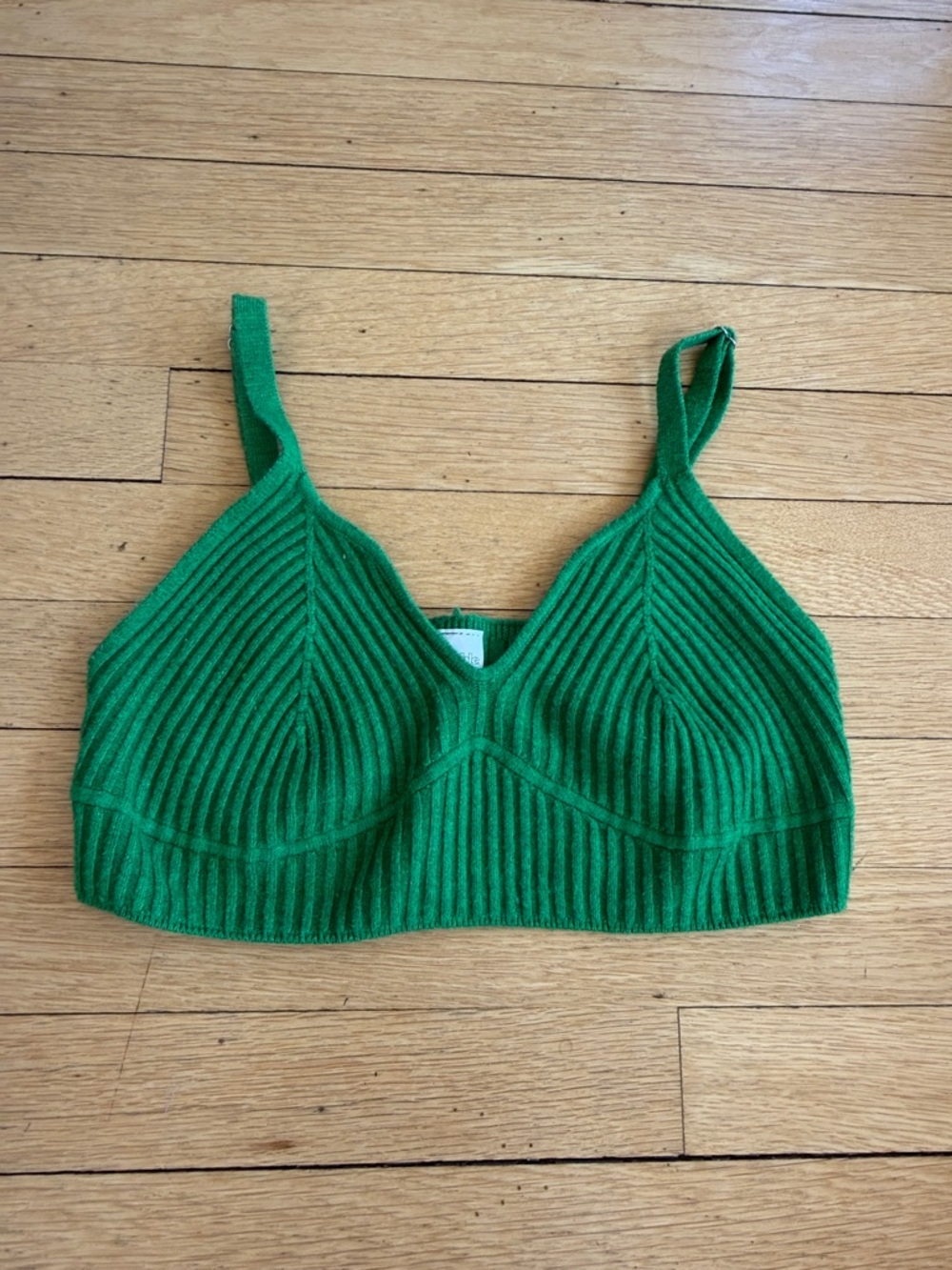 wild fable Emerald Ribbed V-Neck Knit Top